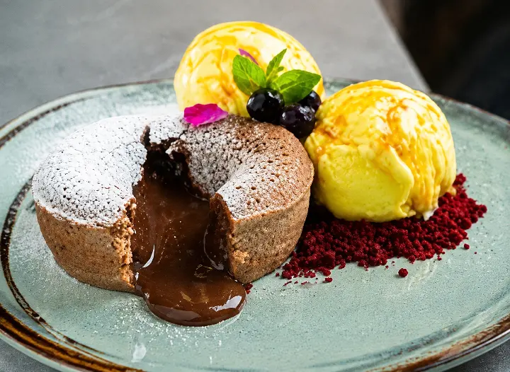Volcán de chocolate