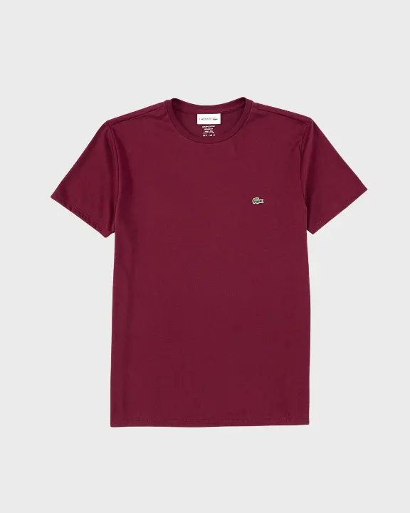 Remera Cuello Redondo Lacoste Bordo