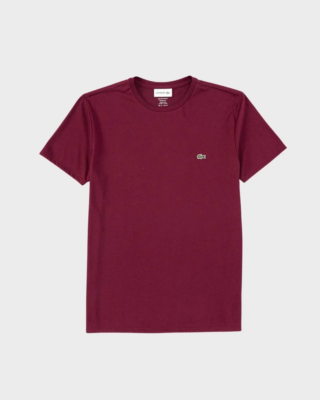 Remera Cuello Redondo Lacoste Bordo