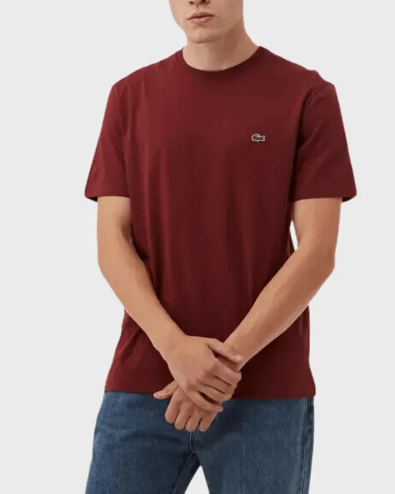 Remera Cuello Redondo Lacoste Bordo
