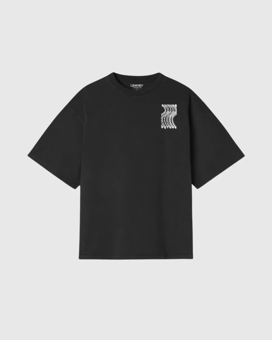 Remera Liberato Oversize Negra Future