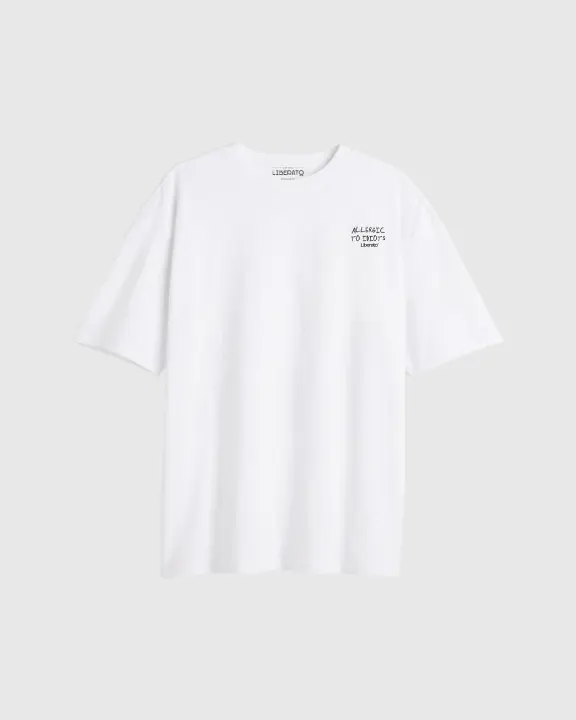 Remera Liberato Regular Fit Blanca Allergic To Idiots