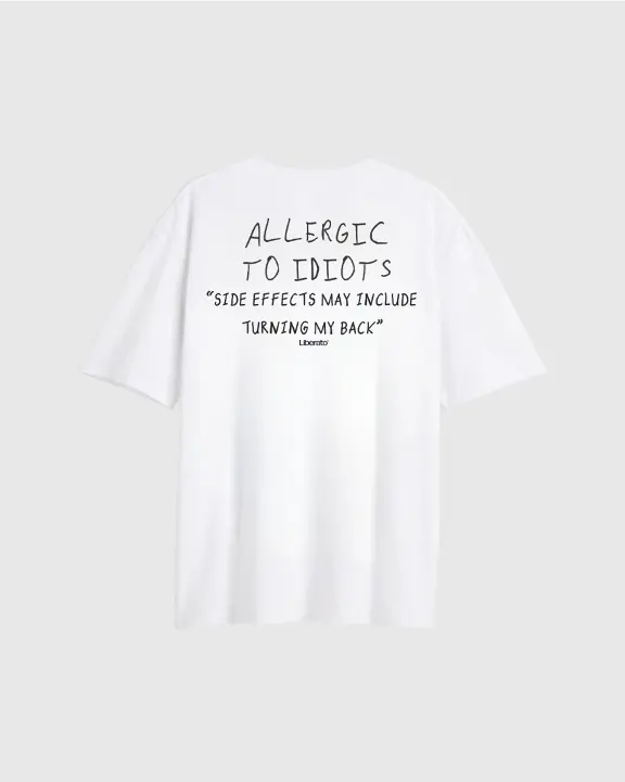 Remera Liberato Regular Fit Blanca Allergic To Idiots