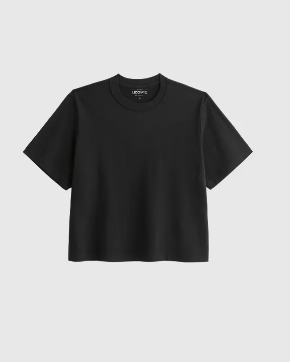 Remera Boxy Fit Premium 250Gsm Liberato Basics Negra