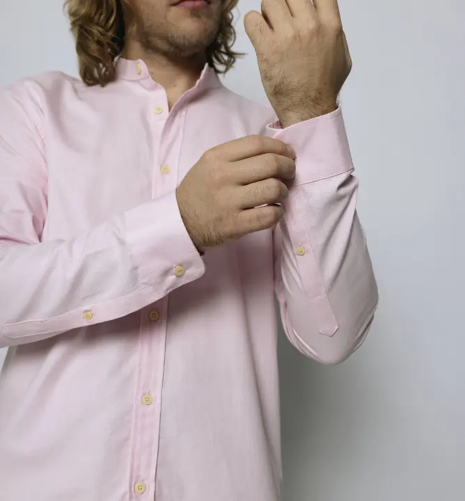 Camisa Liberato Mao Mangas Largas Rosada
