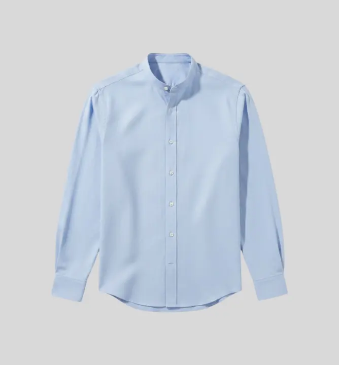 Camisa Liberato Basics Mao Mangas Largas Celeste