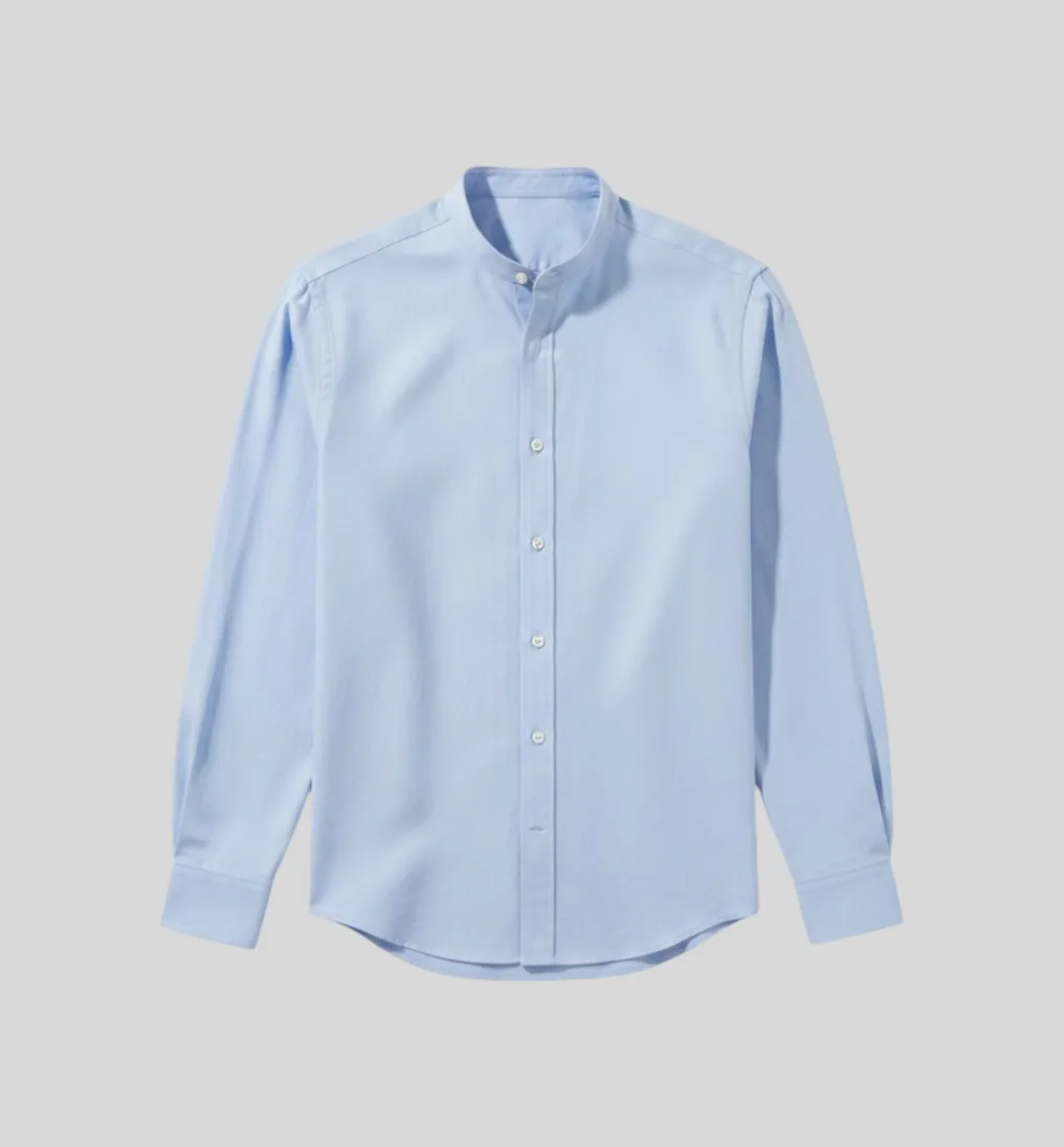 Camisa Liberato Basics Mao Mangas Largas Celeste