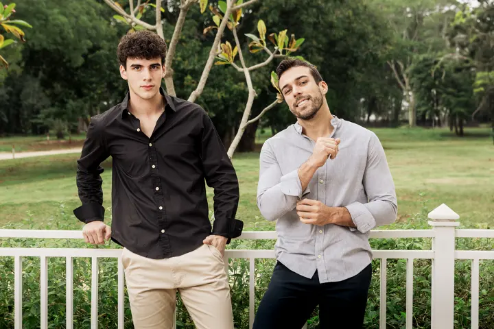 Camisa Liberato Basics Mao Mangas Largas Gris Jaspeada