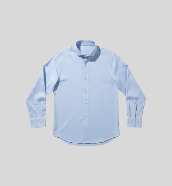 Camisa Liberato Basics Mao Mangas Largas Rayas Celestes