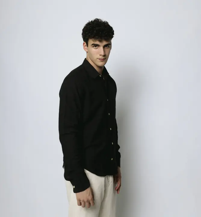 Camisa Liberato Mangas Largas Negra