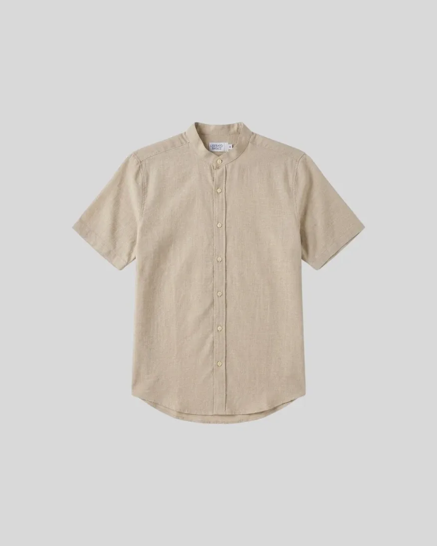 Camisa Liberato Mao Mangas Cortas Beige