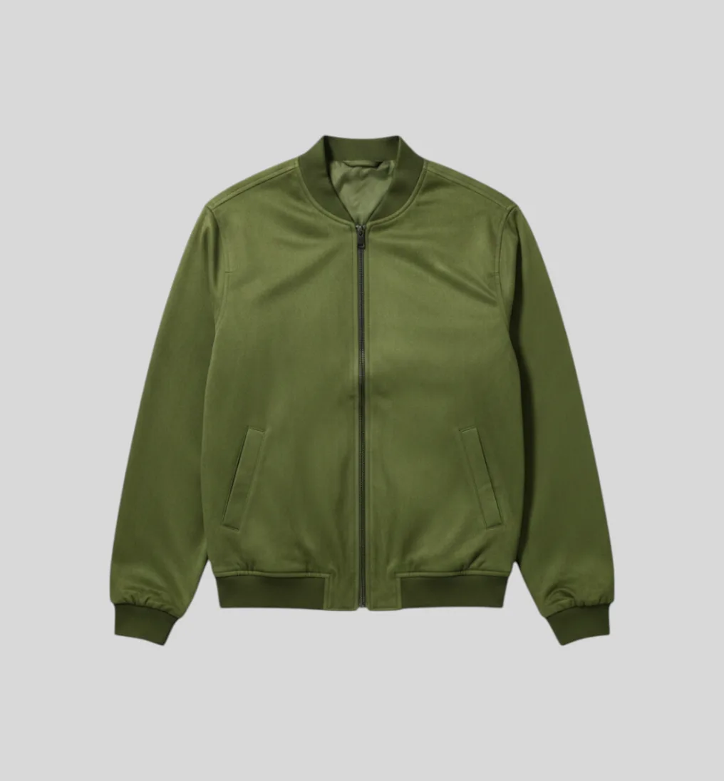 Bomber Jacket Liberato Basics Gamuza Verde