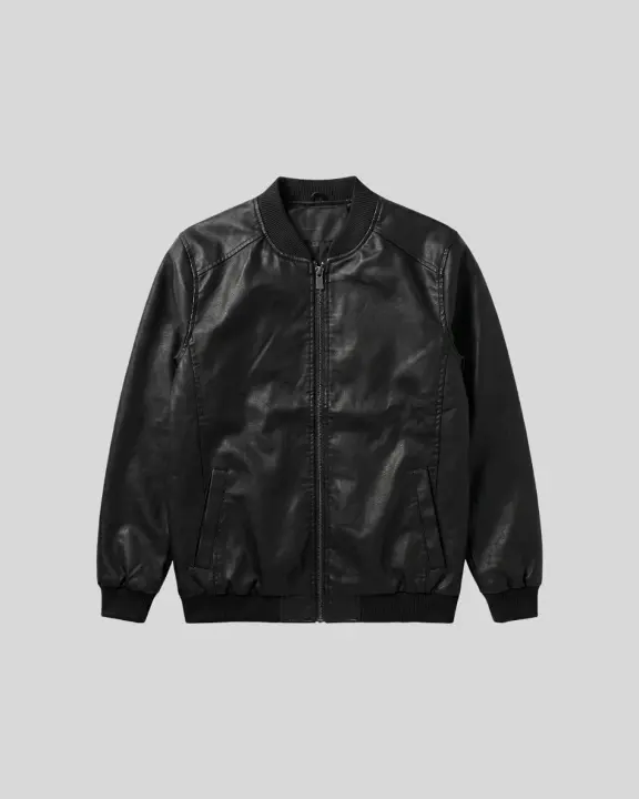 Bomberjacket Liberato Eco Cuero Negro