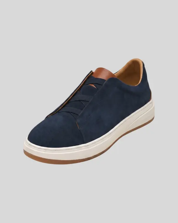 Zapato Liberato De Gamuza Azul