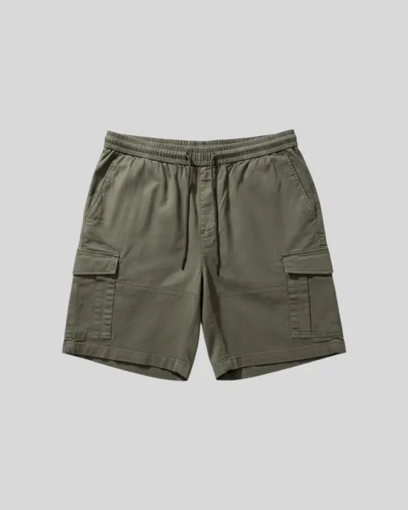 Bermuda Cargo De Lino Verde Musgo