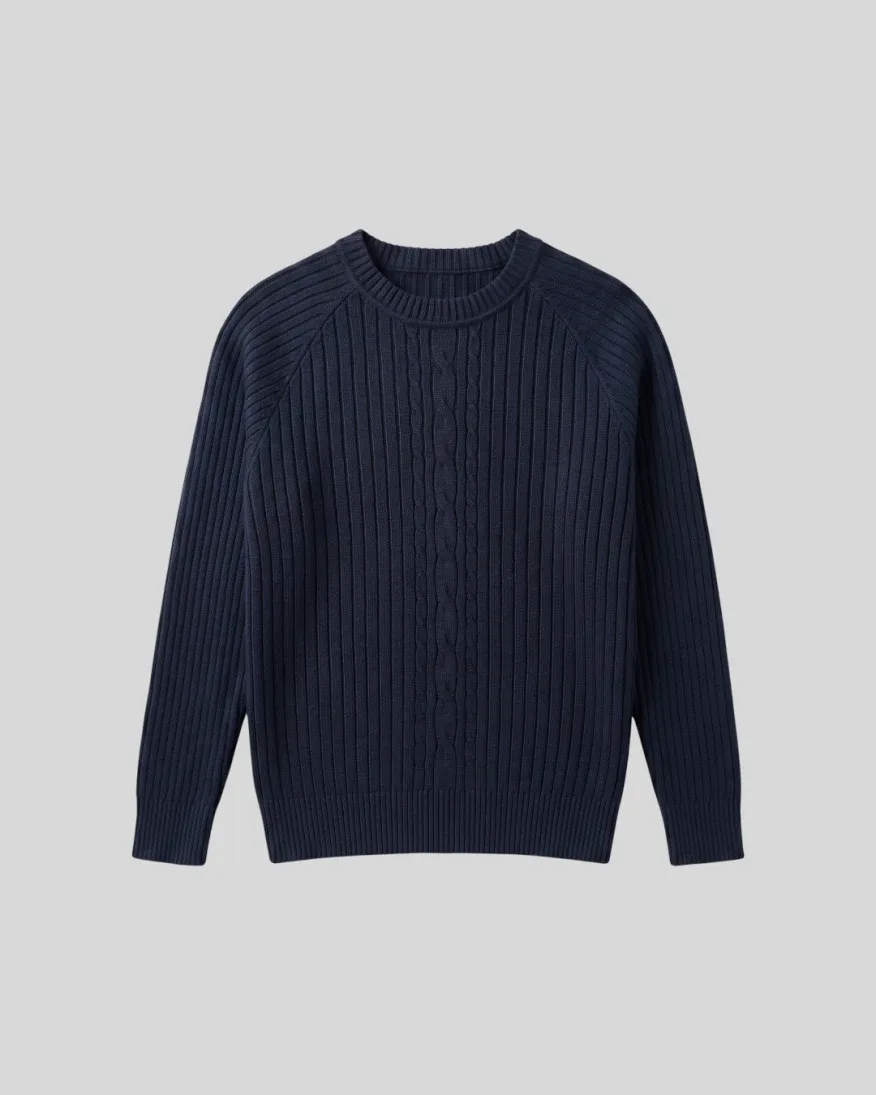 Sweater Liberato Cuello Redondo Negro