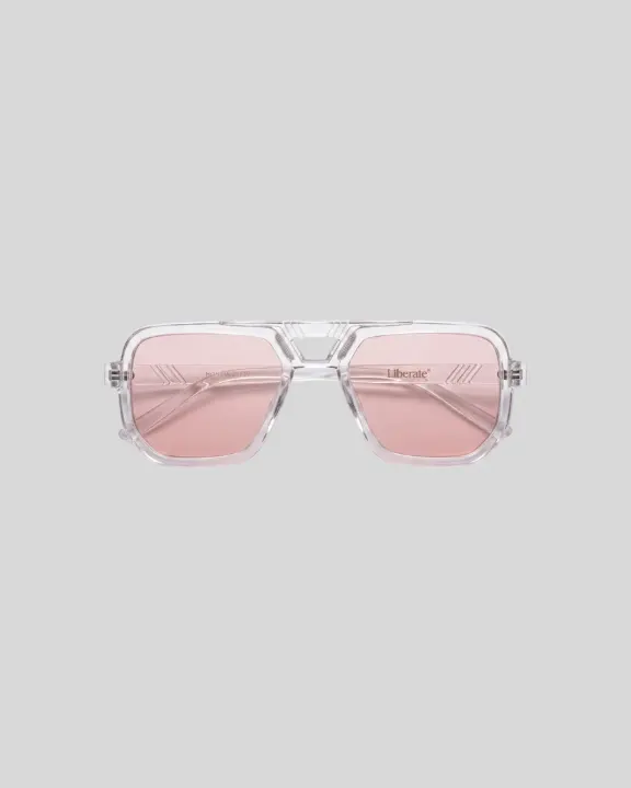 Lente Liberato Marco Transparente Filtro Rosa
