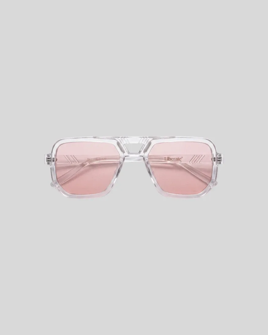 Lente Liberato Marco Transparente Filtro Rosa