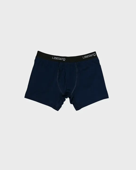 Boxer Liberato Basics Goma Negra  Azul Marino