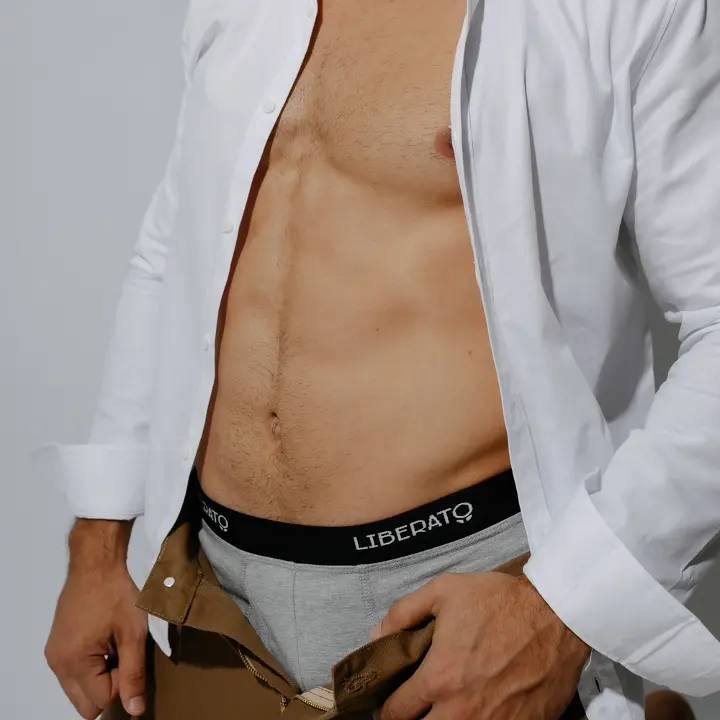 Boxer Liberato Basics Goma Negra Gris