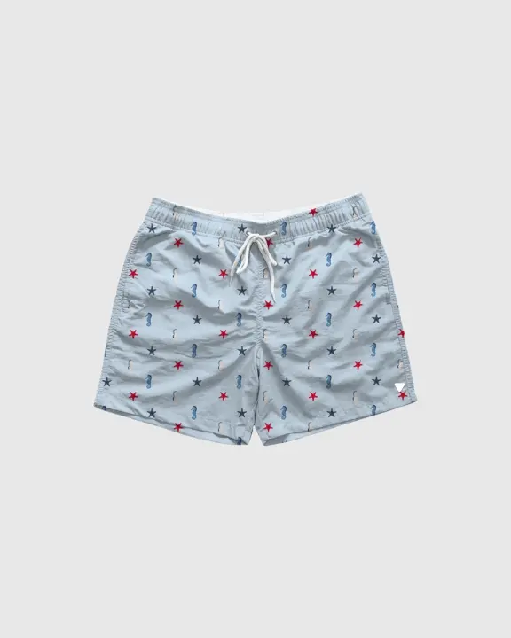 Short De Baño Liberato Celeste Estrella De Mar