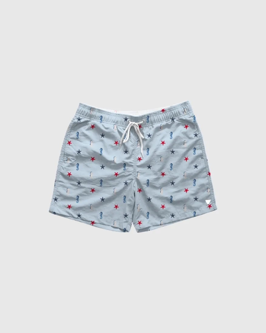 Short De Baño Liberato Celeste Estrella De Mar