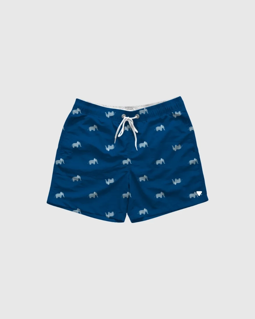 Short De Baño Azul Elefantes