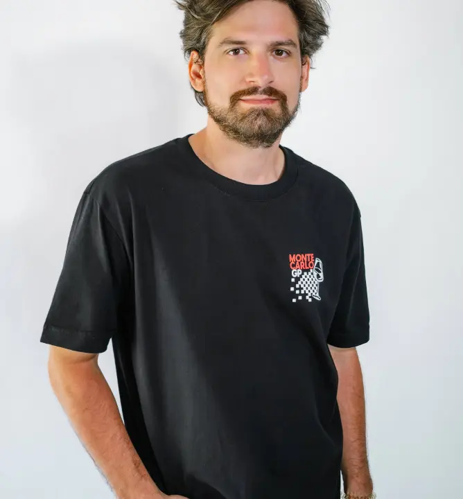 Remera Liberato Oversize Negra Monte Carlos Gp