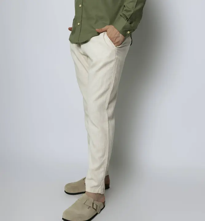 Pantalon Chino Liberato De Lino Natural