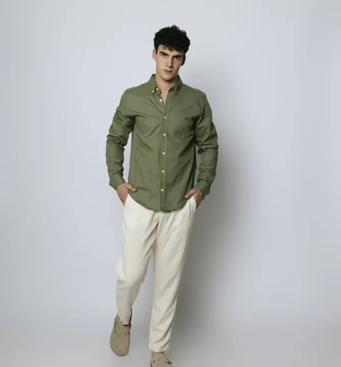 Pantalon Chino Liberato De Lino Natural