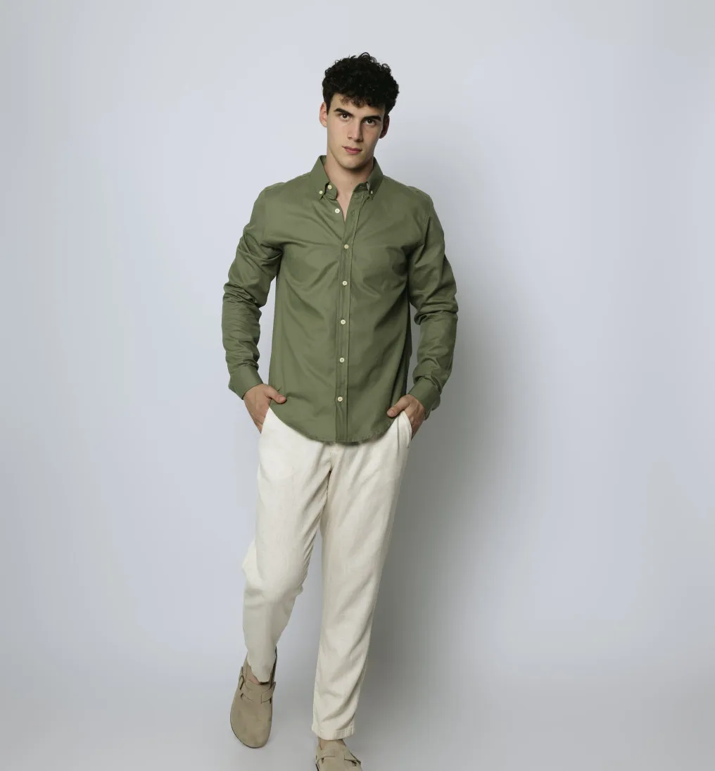 Pantalon Chino Liberato De Lino Natural
