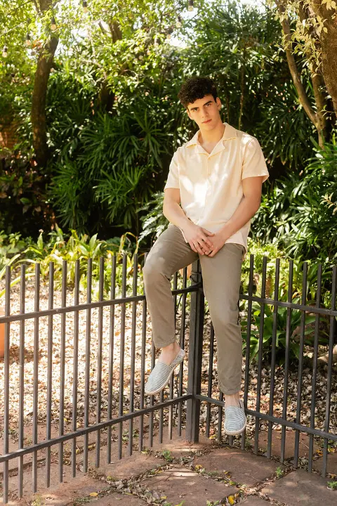 Pantalon Con Goma Liberato De Lino Oliva