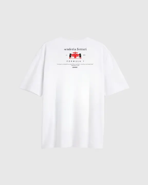 Remera Liberato Oversize Marfil Scuderia Ferrari