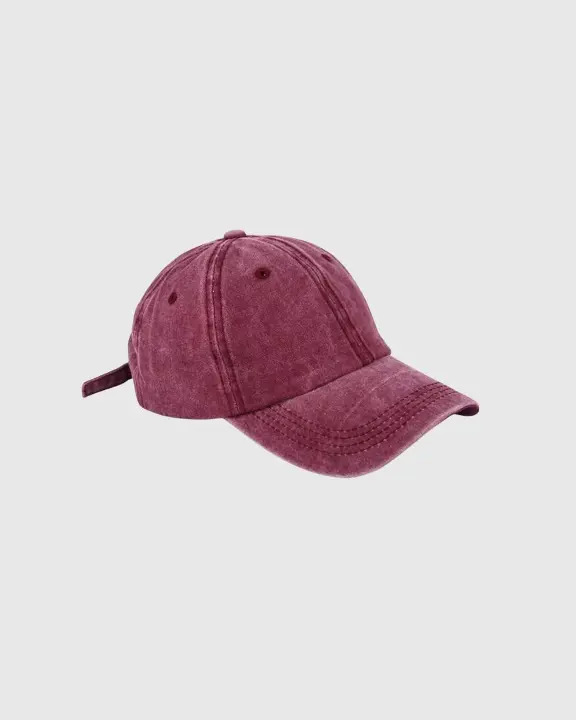 Gorra Ah Lavado Bordo