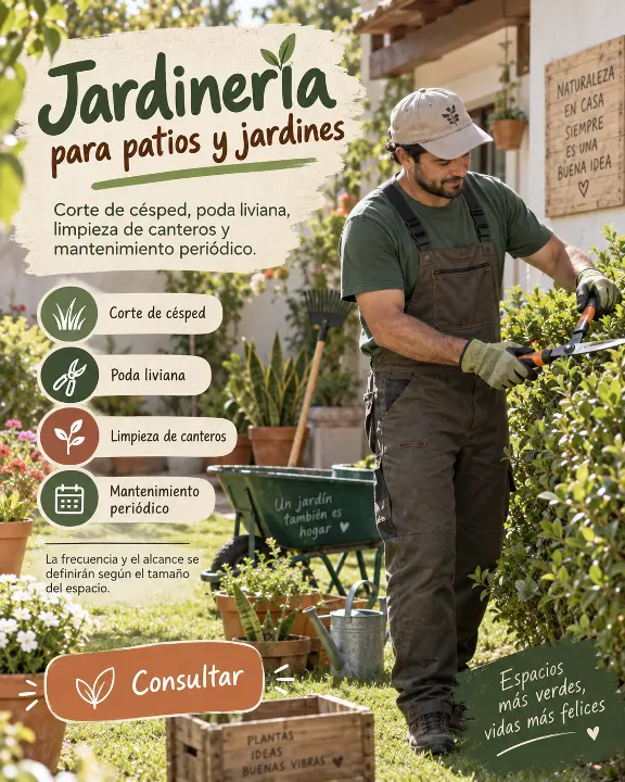 Jardinería y mantenimiento de espacios verdes