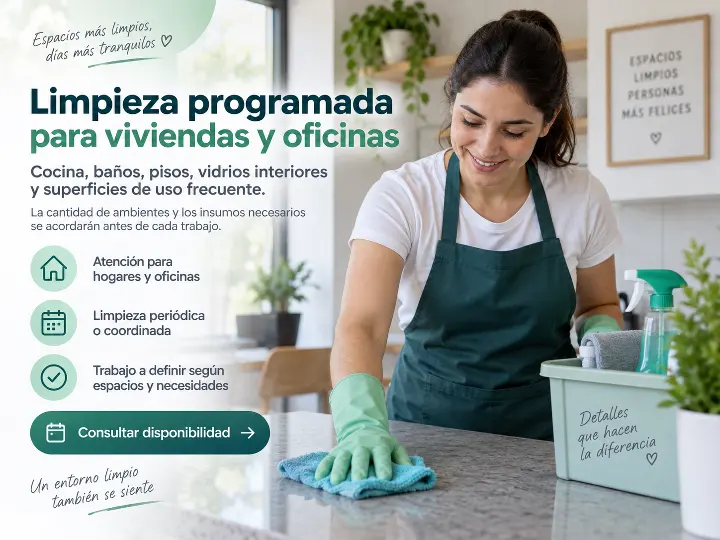Limpieza profunda de hogares y oficinas