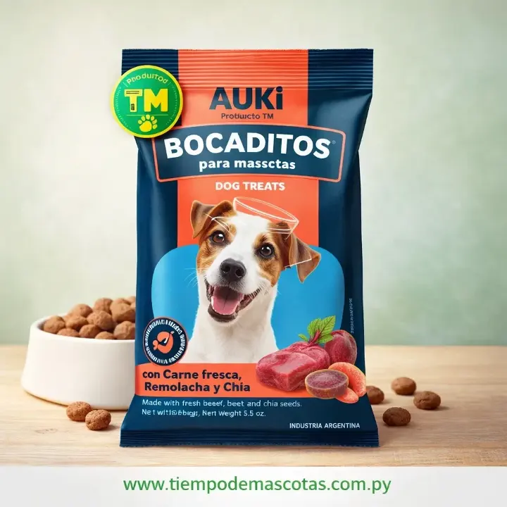 Auki Bocaditos Con Carne, Remolacha Y Chia 100g