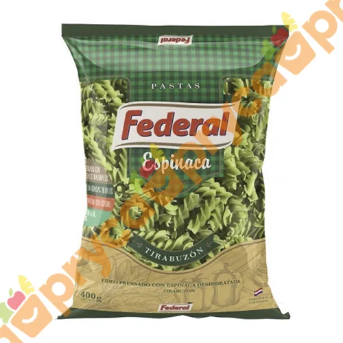 PASTA FEDERAL TIRABUZON ESPINACA 400 GM