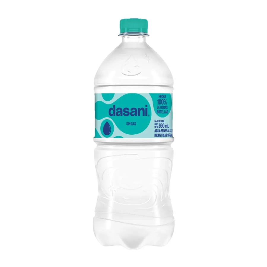 AGUA DASANI S/GAS TAPA SHORT FINISH X 990ML