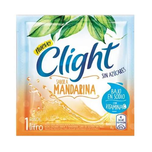 JUGO EN POLVO CLIGHT MANDARINA X 8 GR
