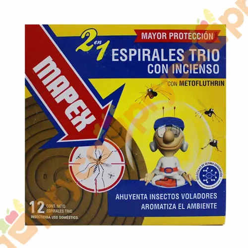 ESPIRAL MAPEX TRILLIZAS C/INCIENSO X 12UND