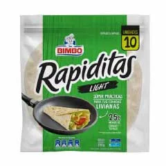 RAPIDITAS BIMBO LIGHT 310 GR X 10 UN