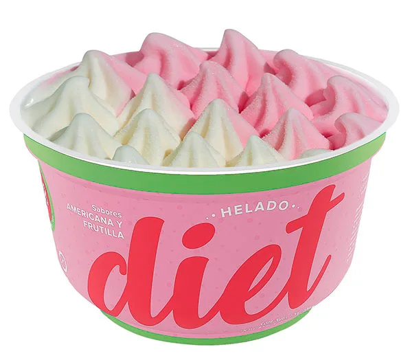 COPA HELADA DIET AMANDAU AMER/FRUTILLA 100 GR