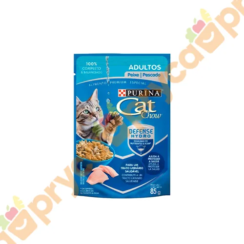 COMIDA P/GATO CAT CHOW PESCADO 85GR.HUMEDOS