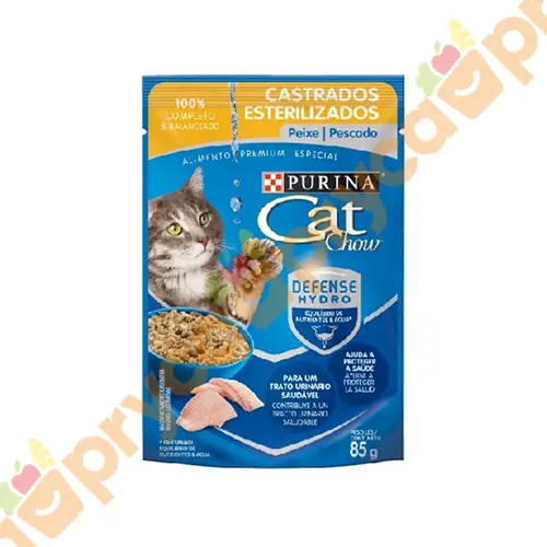 COMIDA P/GATO CAT CHOW PESCADO EST. 85GR.HUMEDOS