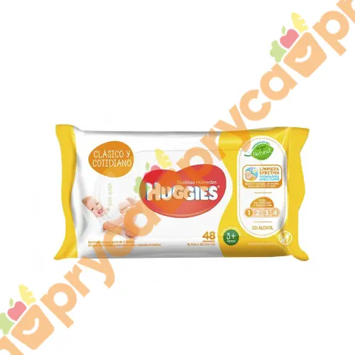 TOALLITAS HUMEDAS HUGGIES LIMP COTIDIANA X 48 UN