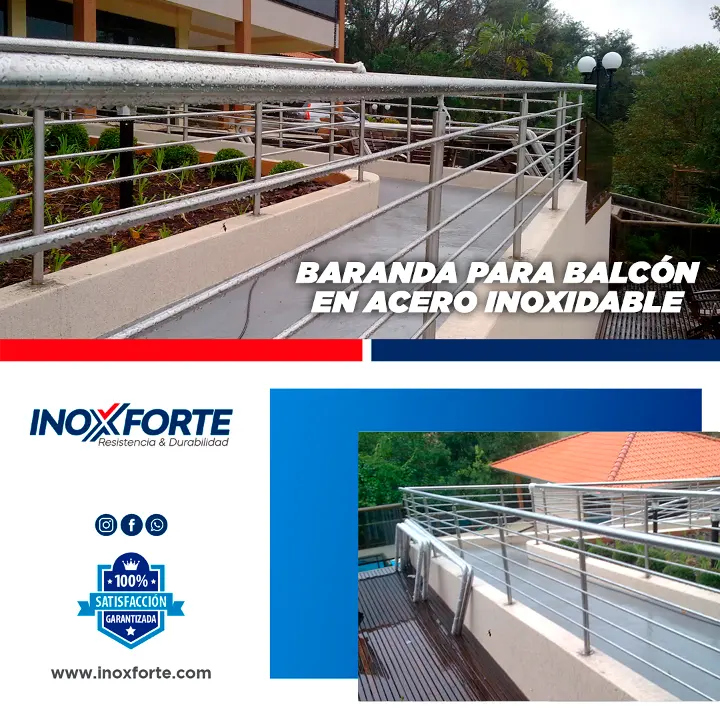 BARANDA Y PASAMANO EN ACERO INOXIDABLE